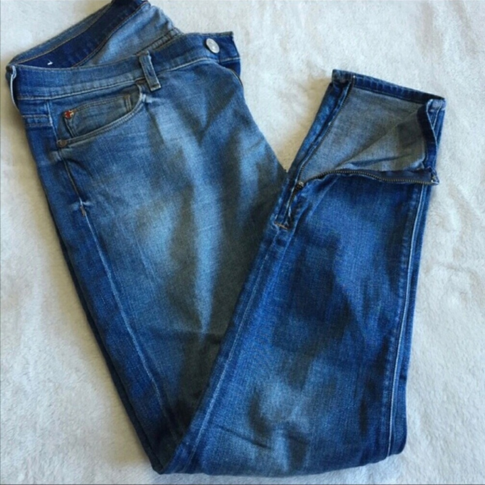 Hudson skinny ankle zip jeans